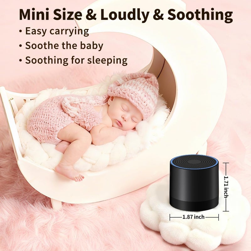 Hushing Portable Mini White Noise Machine Sound Machine with 30 Soothing Sounds for Newborn Kids Adults Rechargeable Sleep Brown Noise Machine with 4 Timers Memory Function for Travel Camping Home and Office - Image 3
